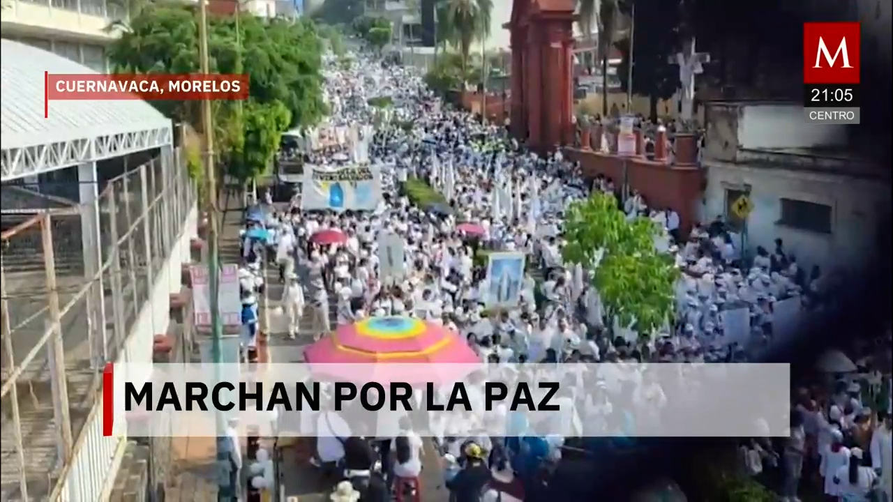 Caminata por la paz en Cuernavaca reúne a cientos contra la violencia