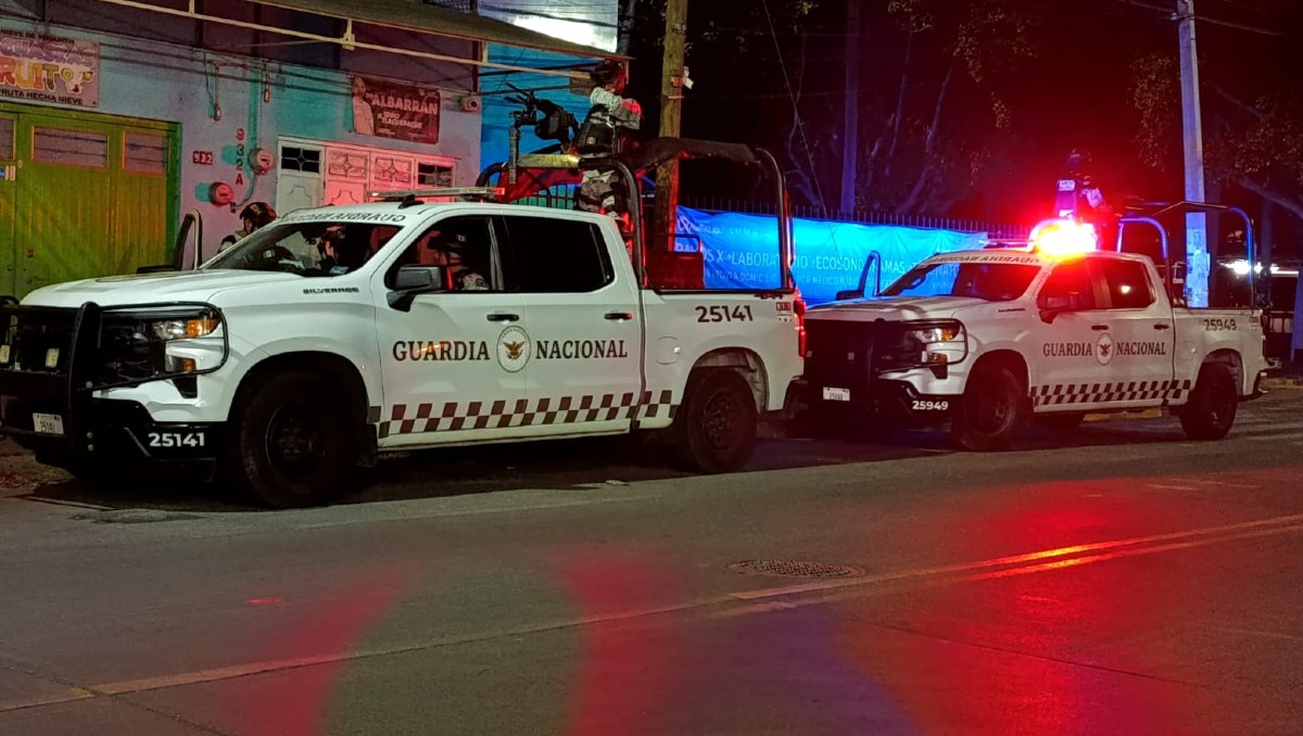Guardia Nacional resguardó el lugar donde fue atendido el elemento (Vicente Torres Alfaro)