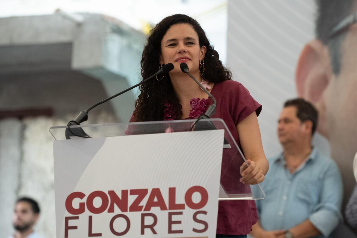 Luisa María Alcalde acompañó al candidato Gonzalo Flores en su cierre de campaña. | Foto: Especial