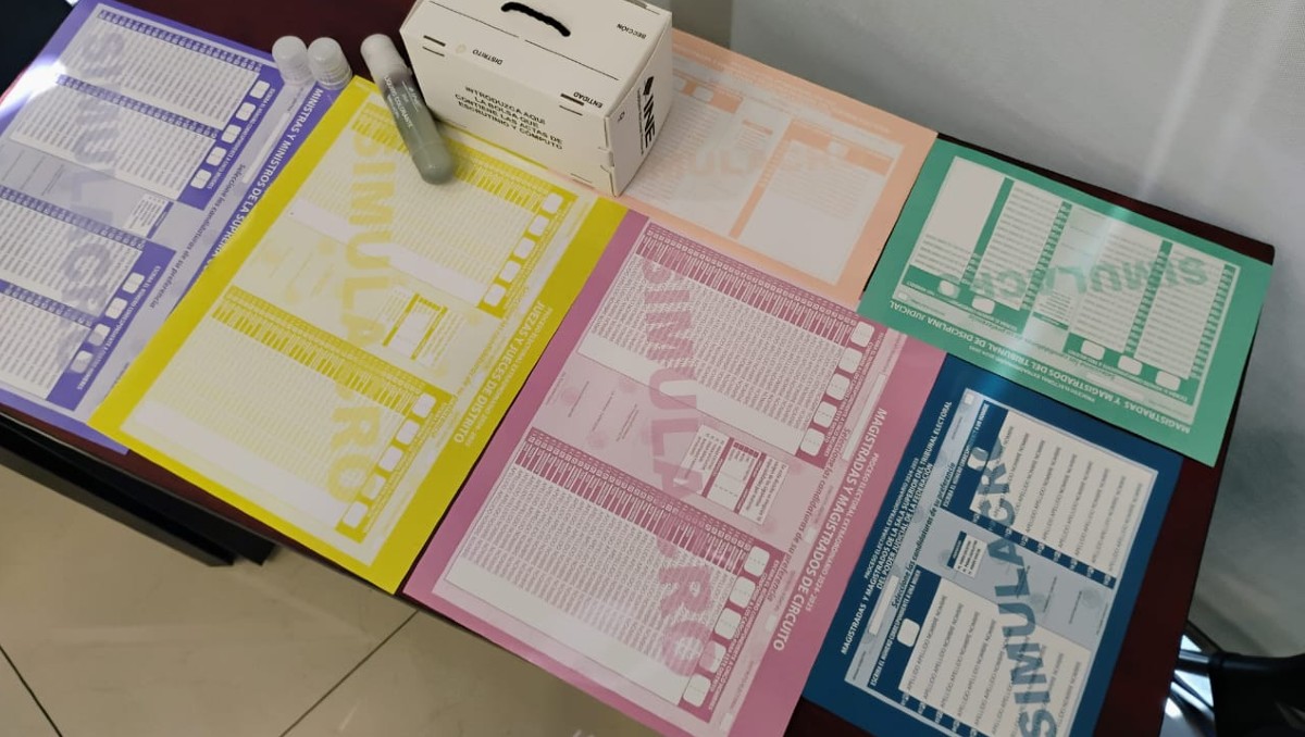 Aquí las muestras de boletas como las que se usarán en la elección judicial 2025 (Salvador Romero)