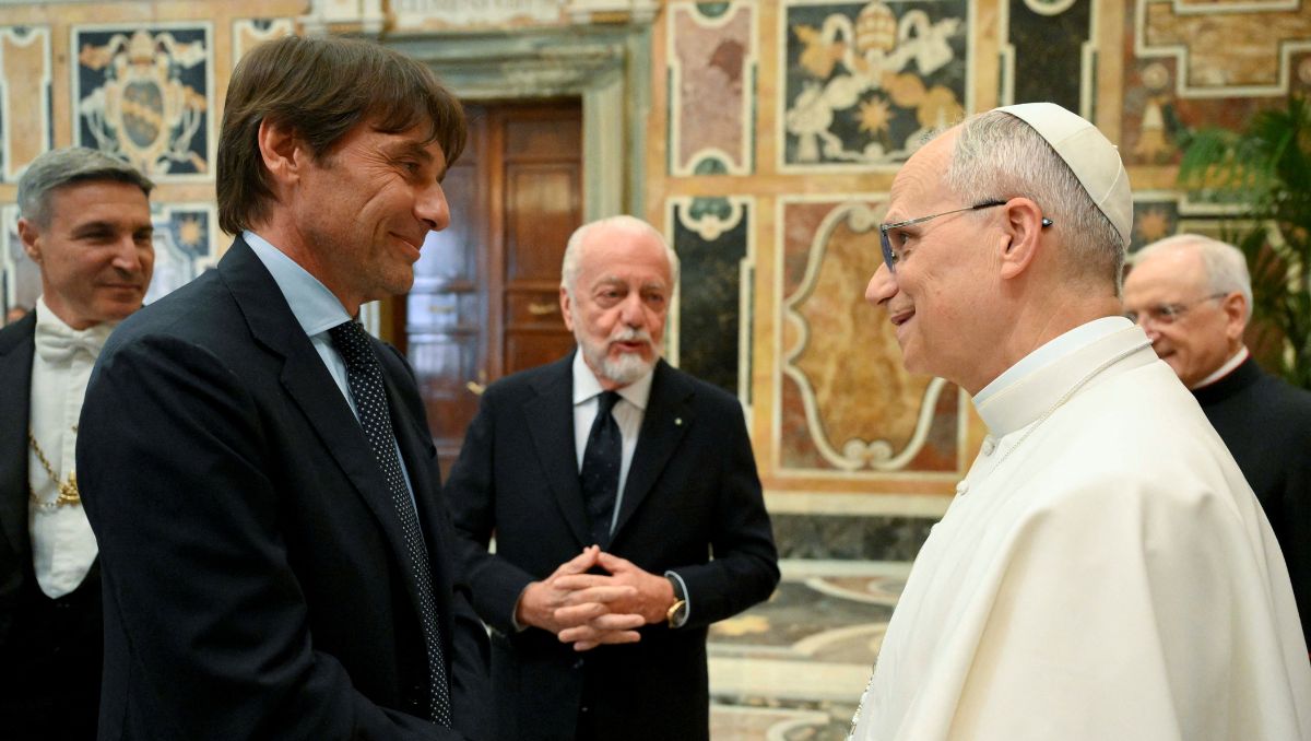 El papa León XIV recibe al Napoli, campeón de la Serie A (Reuters)