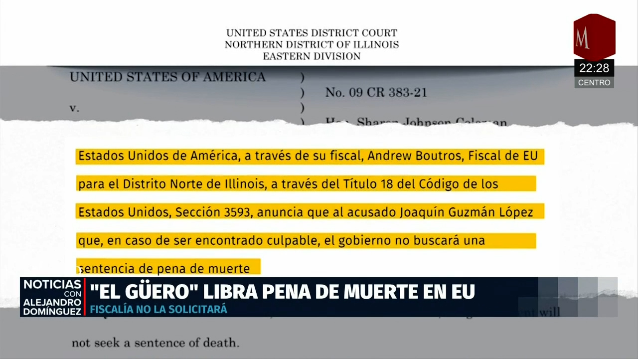 Hijo de El Chapo negocia acuerdo sin riesgo de pena de muerte en EU
