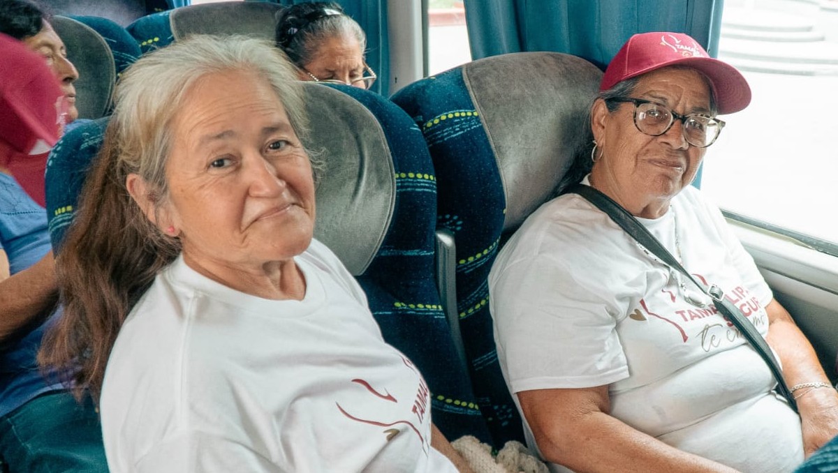 Adultos mayores viajan al sur de Tamaulipas por primera vez