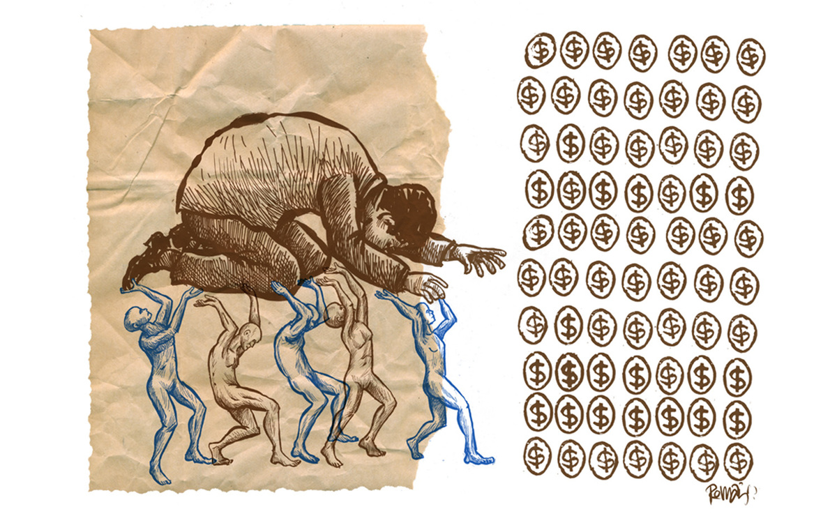 La avaricia, por encima de la acumulación de riquezas, es un deseo de acumulación de poder. (Ilustración: Román)