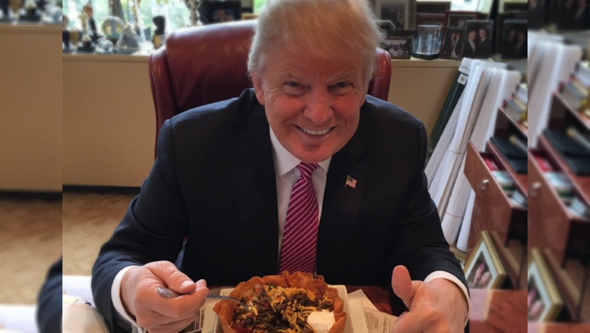 Trump, del taco bowl como candidato, a Mr. TACO como presidente