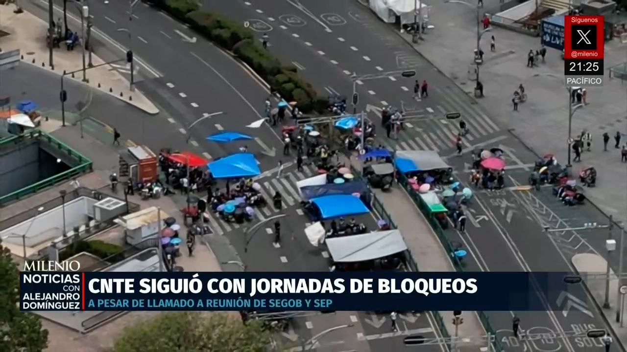 Caos vial en CdMx por bloqueos de la CNTE que se extienden por horas