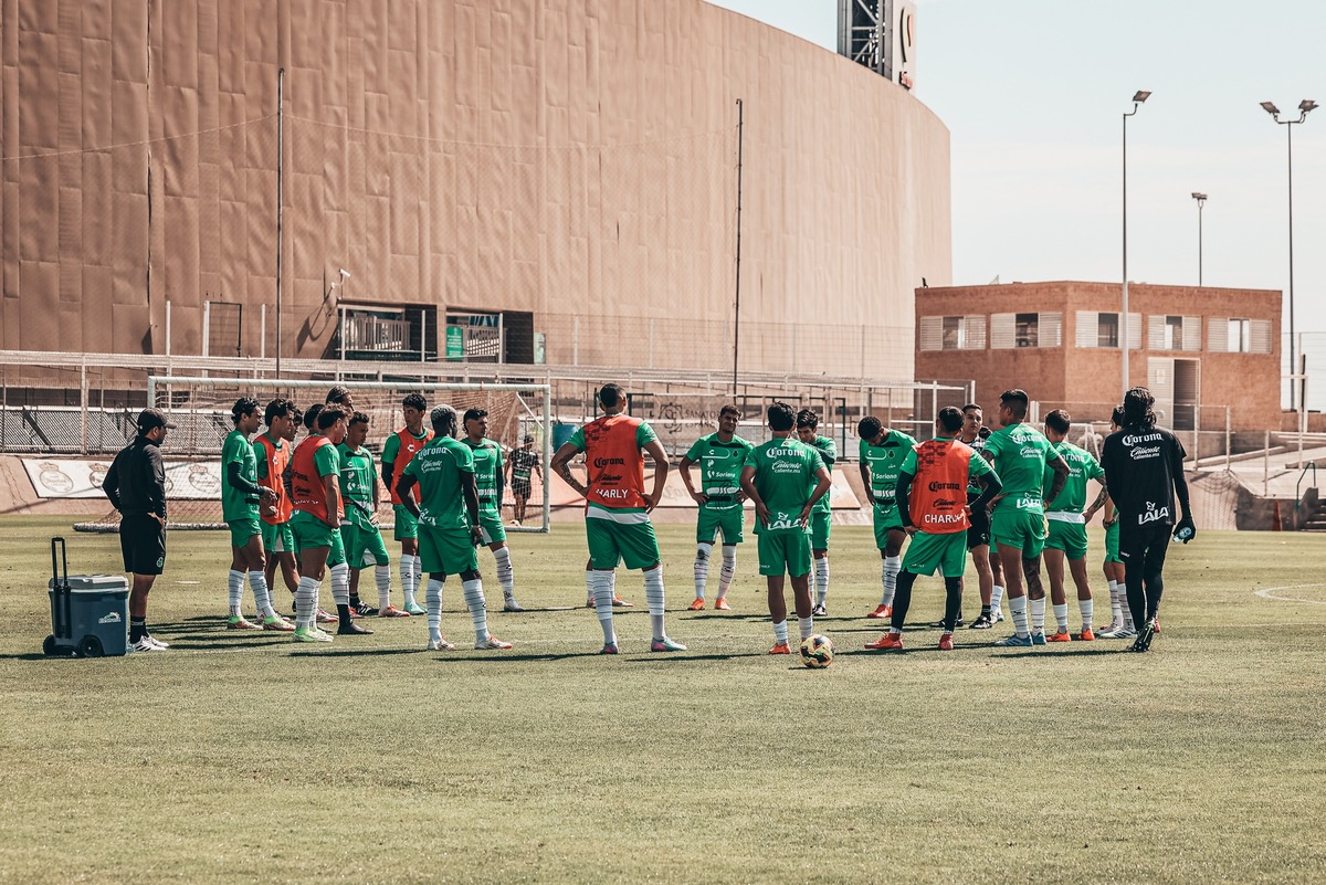 Santos Laguna entrenando en el TSM. | Facebook Club Santos