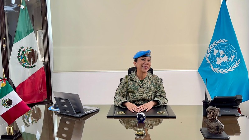 La teniente coronel enfermera María del Rosario Cardozo Reyes se convirtió en la primer mujer a cargo del CECOPAM. | Estíbaliz Aguilar