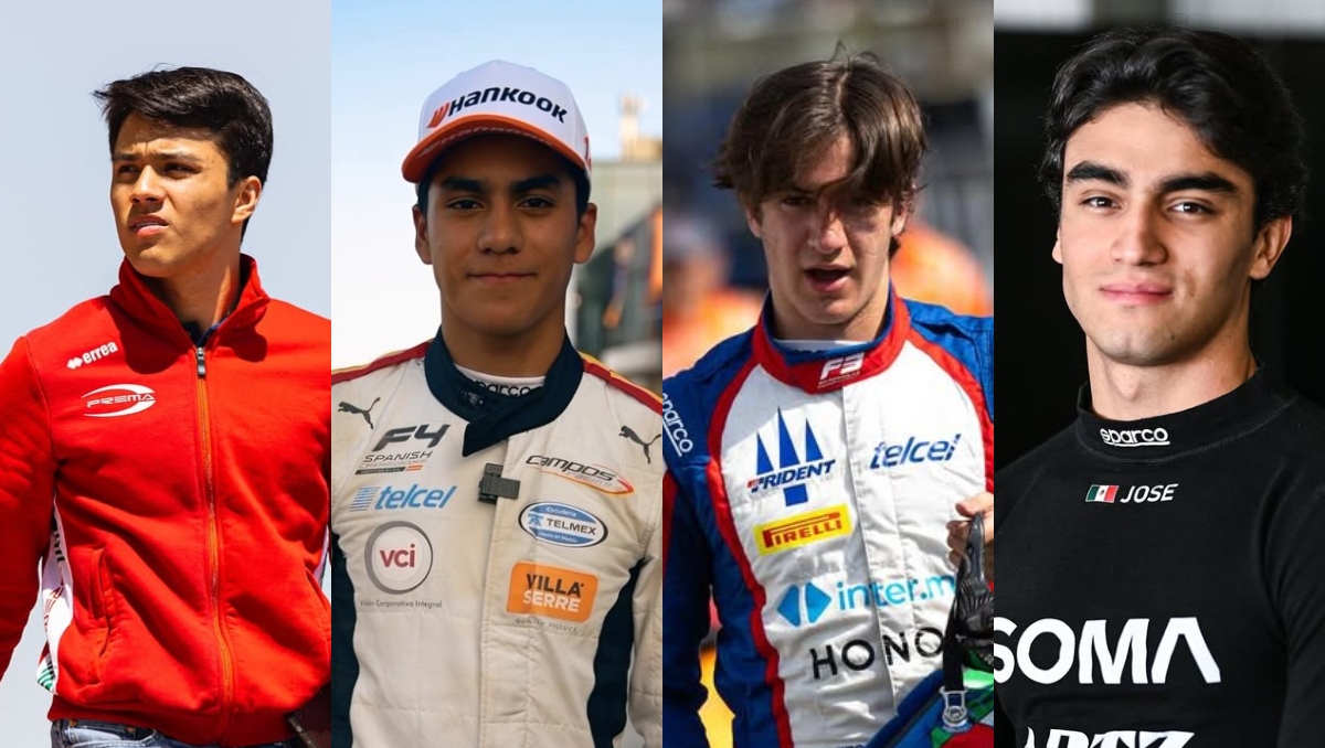 Ellos son los pilotos mexicanos en la Fórmula 3 (Instagram @aix.racing, @noel_leon19,  eurocup_3 y @santiago_ramosoficial)
