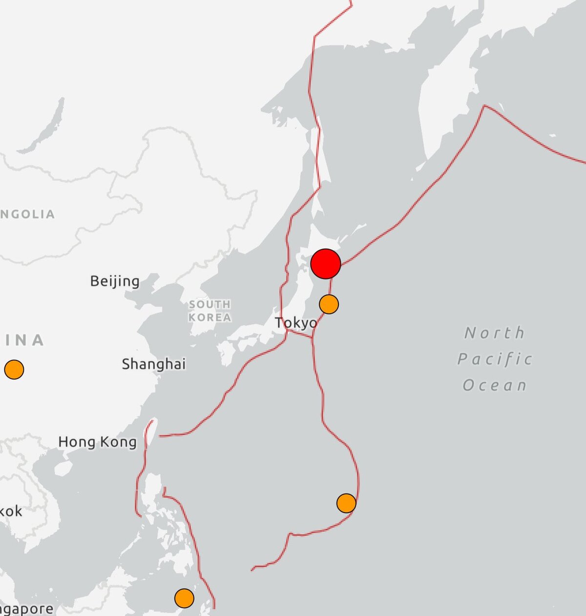 Las autoridades japonesas no emitieron una alerta de tsunami. (Foto:  @SINAMOT_CR)