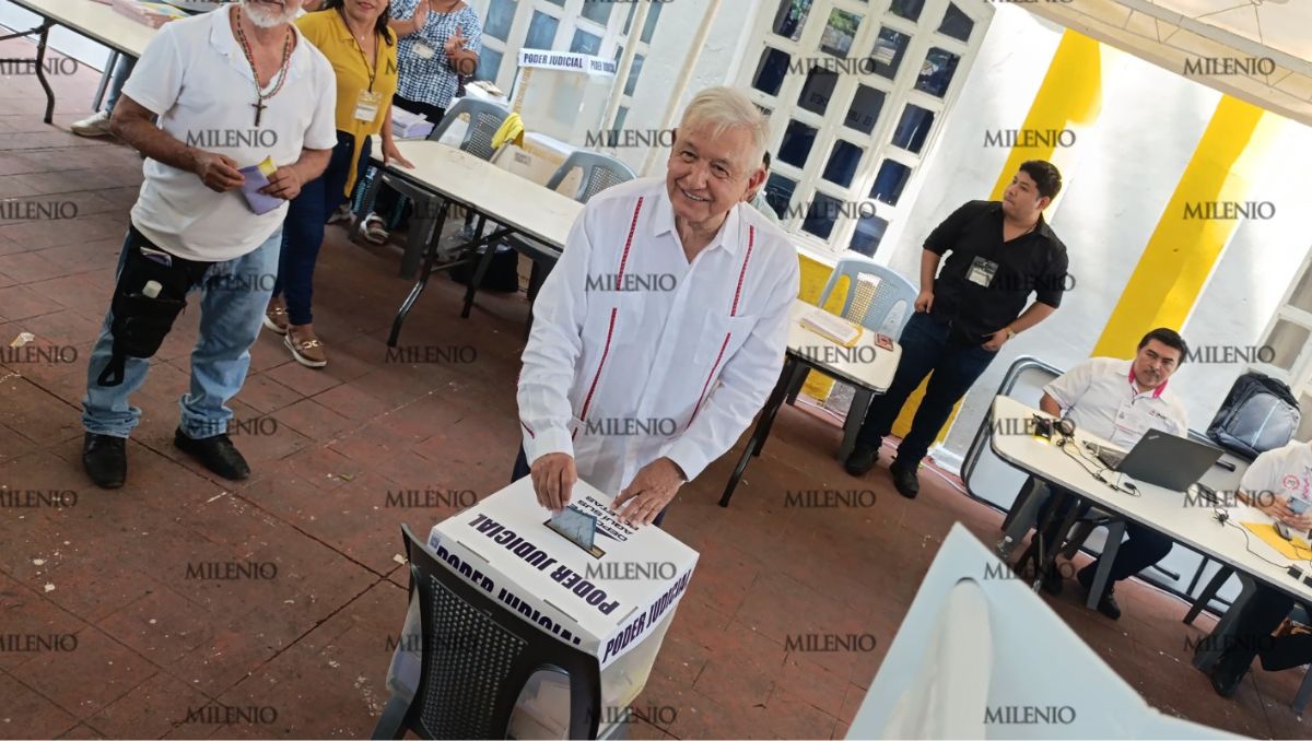 AMLO reaparece en elección judicial; así luce el ex presidente