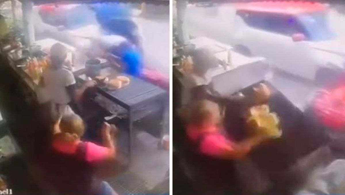 El atropello fue captado por una cámara de seguridad del negocio de tacos | Especial