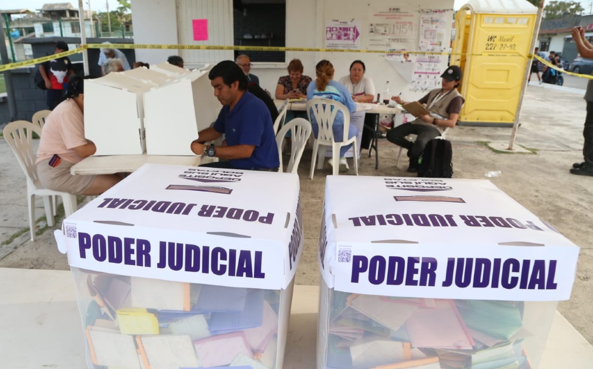Se llenan urnas en jornada electoral del poder judicial en Tamaulipas. | Yazmín Sánchez