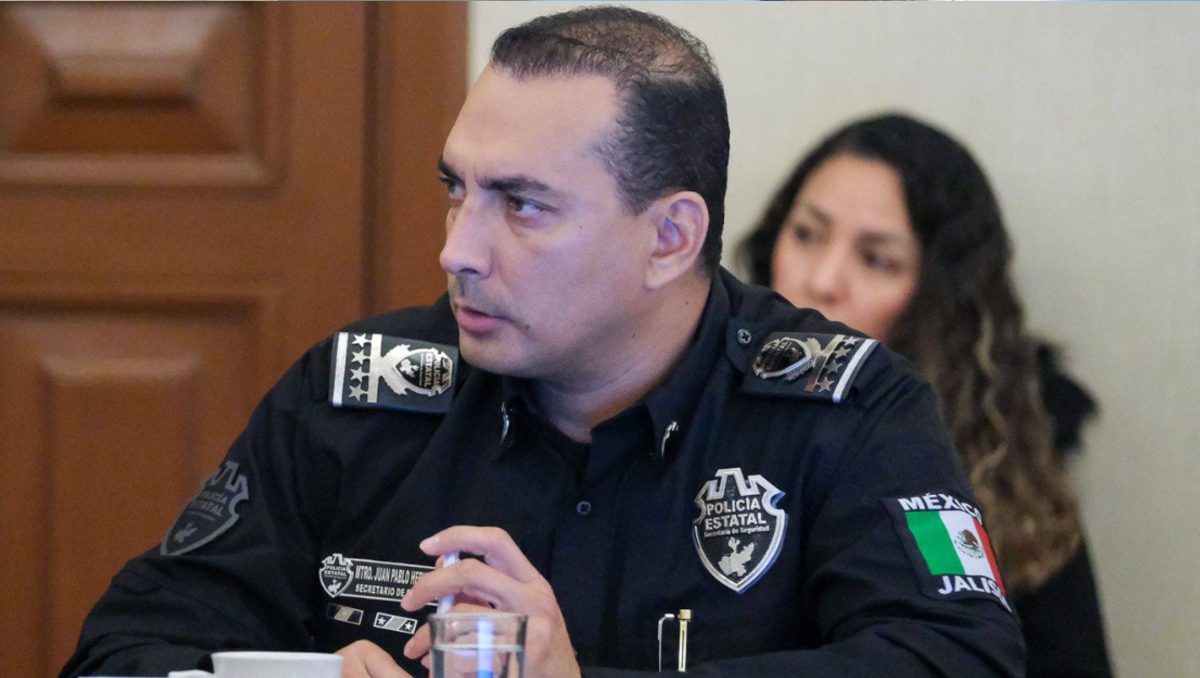 Juan Pablo Hernández, secretario de seguridad en Jalisco habló del proyecto de pacificación en Teocaltiche (Foto: Cortesía)