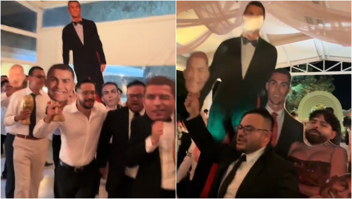 Novios festejan su boda con temática de Cristiano Ronaldo (Especial)