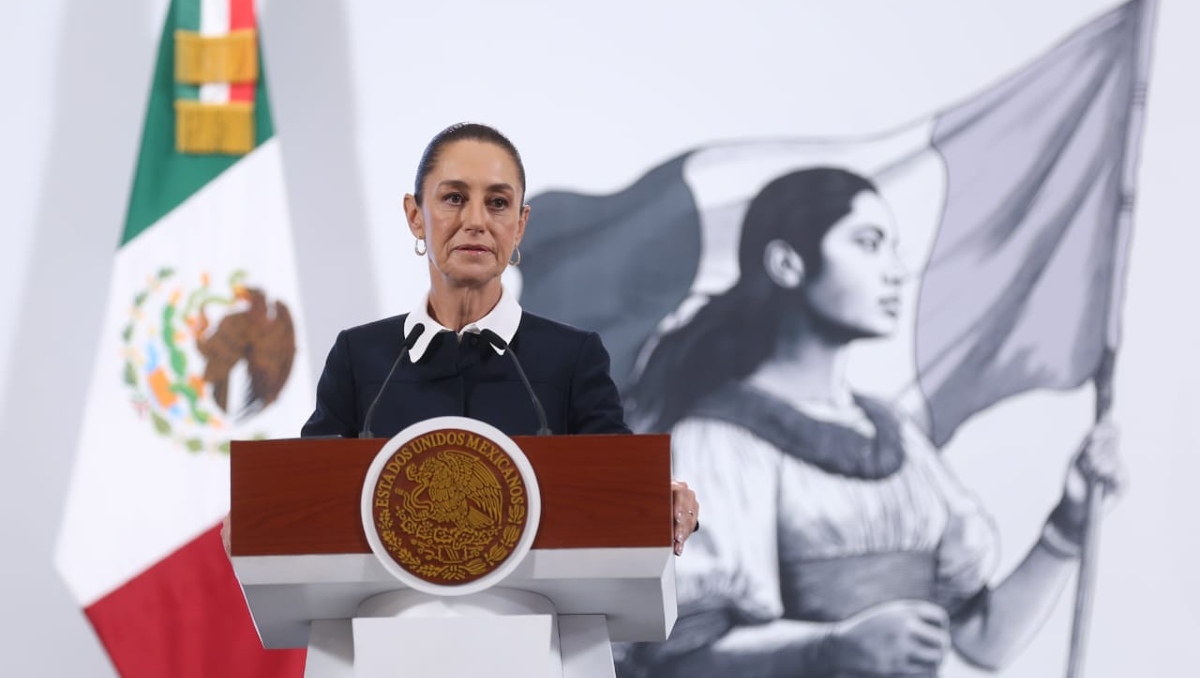 La conferencia de prensa de la presidenta Claudia Sheinbaum se llevó a cabo en Palacio Nacional. | Araceli López
