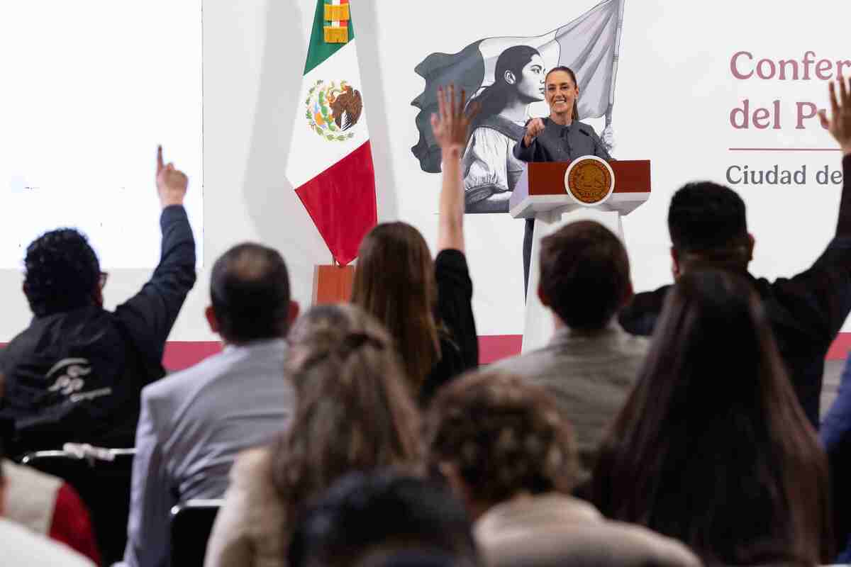 Claudia Sheinbaum en la conferencia de  Palacio Nacional. | Especial