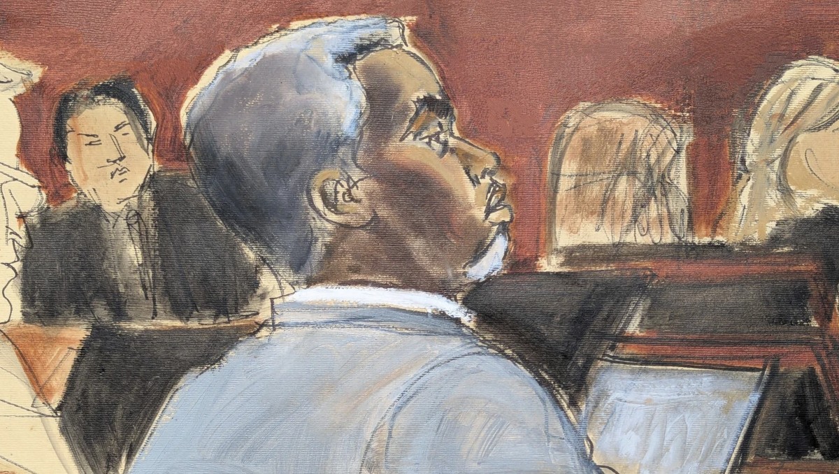 Retrato de Diddy durante el juicio | AP