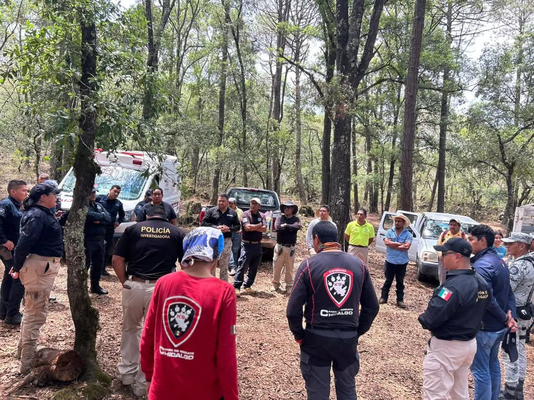 Canes de rescate y cuerpos de seguridad buscan a hombre de la tercera edad desaparecido en Hidalgo