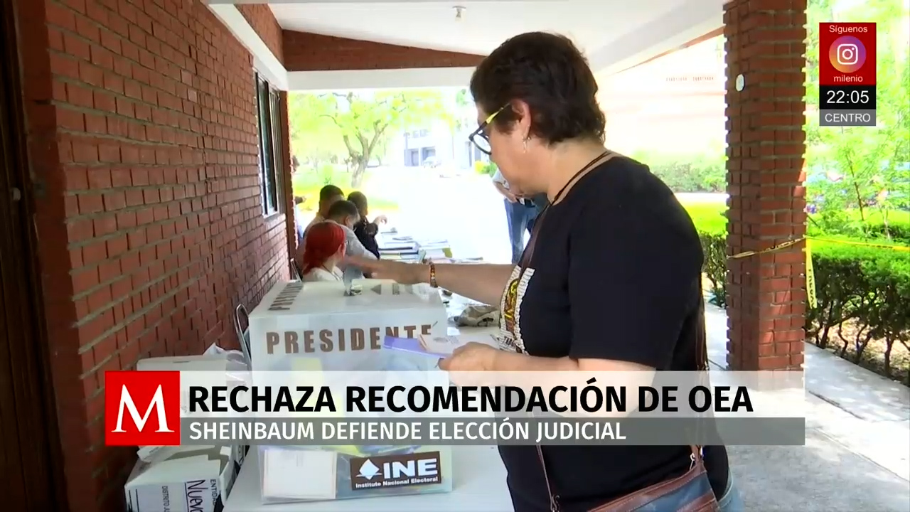 Claudia Sheinbaum desacredita opinión de la OEA sobre el proceso judicial mexicano