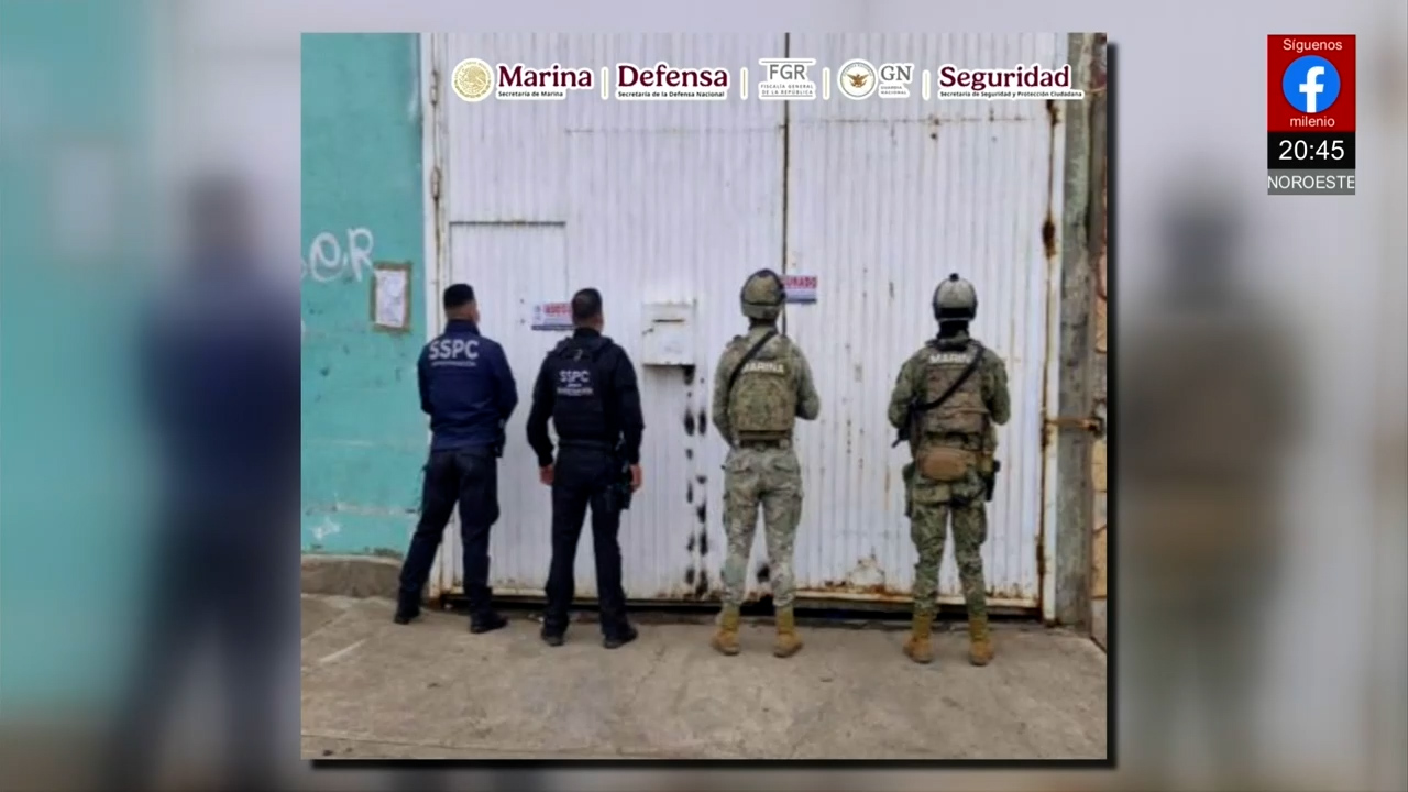 Golpe a narcotráfico en Rosarito con aseguramiento de bodega de droga sintética