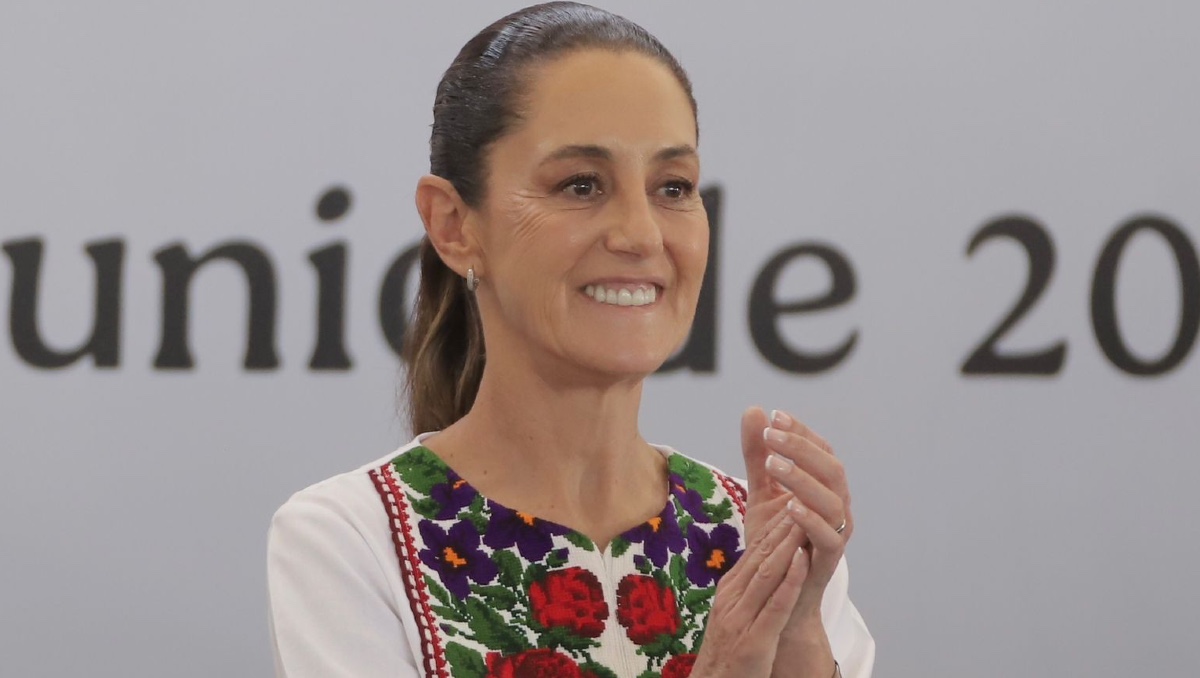 La presidenta Claudia Sheinbaum durante su gira de fin de semana por Puebla. (Ariel Ojeda)