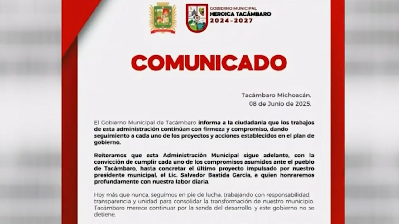 Ayuntamiento de Tacámbaro confirma que proyectos de Salvador 'Chava' Bastida continuarán