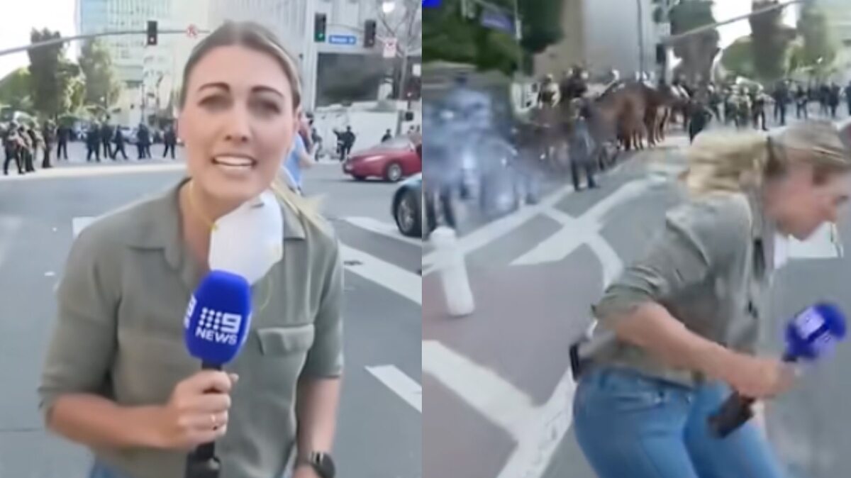 Reportera recibe balazo de goma en EU. | ESPECIAL