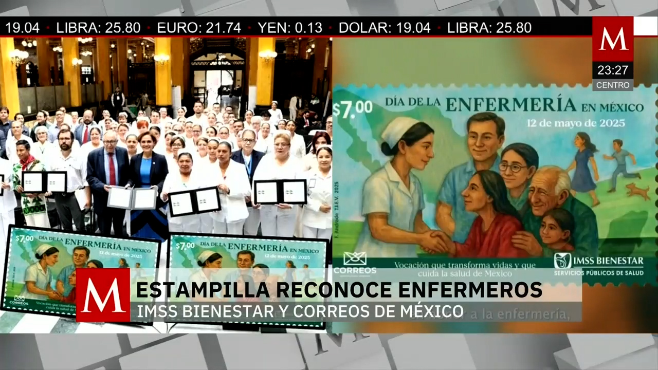 Correos de México homenajea a enfermeros con nueva estampilla conmemorativa