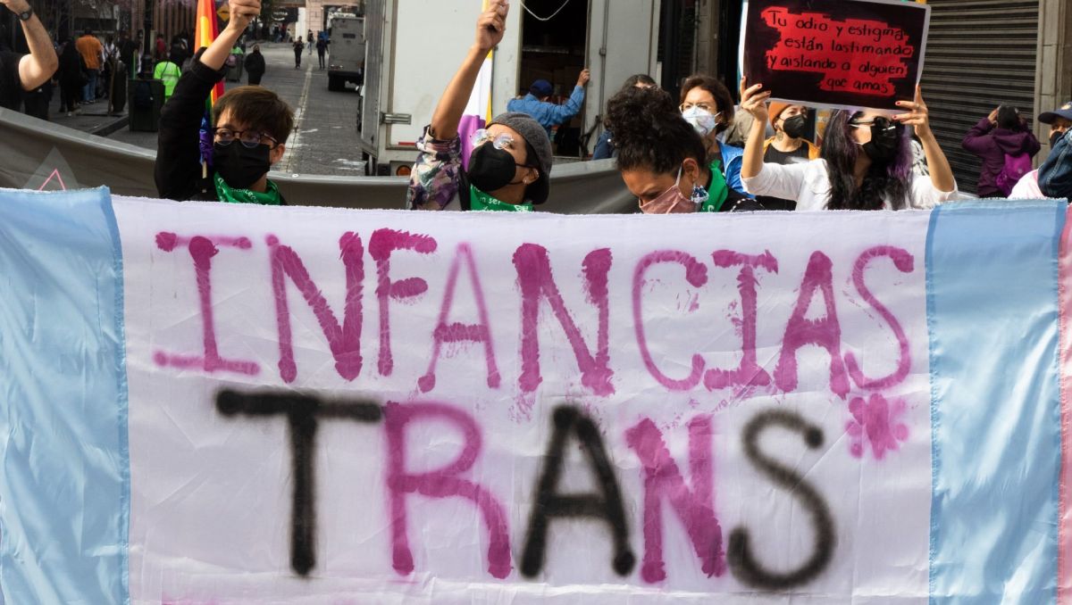 Imagen de una protesta en defensa de las infancias trans en la CdMx | Cuartoscuro