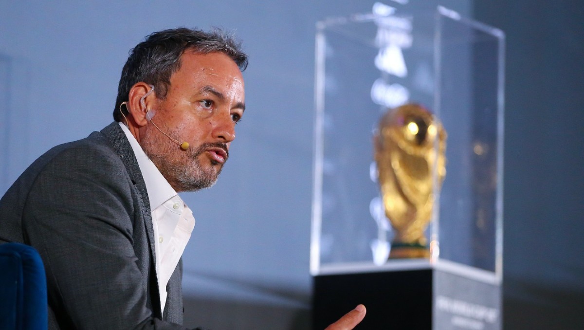 Jürgen Mainka, director de la oficina de FIFA en México, en el World Football Summit (Jorge López)
