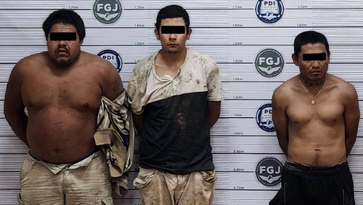 Los detenidos fueron identificados como Juan “N”, de 20 años; Juan “N”, de 33; y Francisco “N”, de 30. | Especial