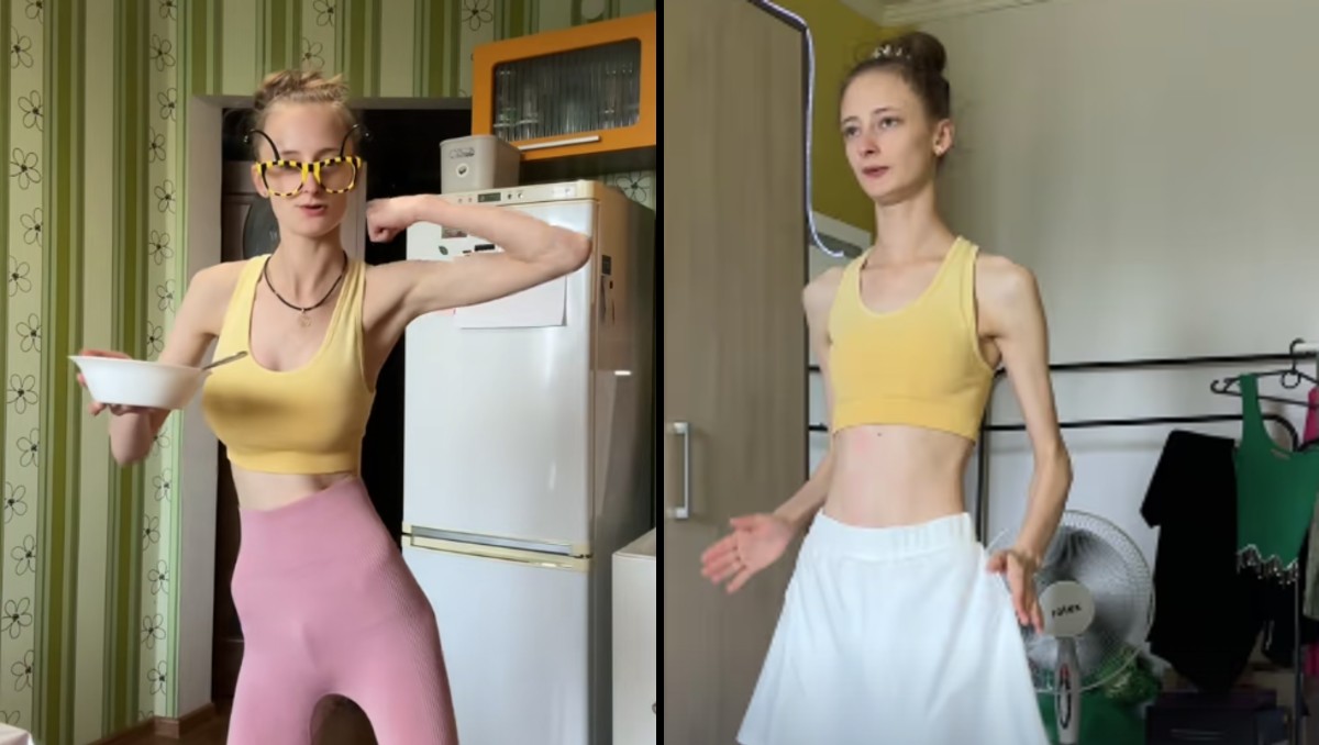 Influencer ucraniana preocupa por su delgadez extrema al realizar videos bailando | ESPECIAL