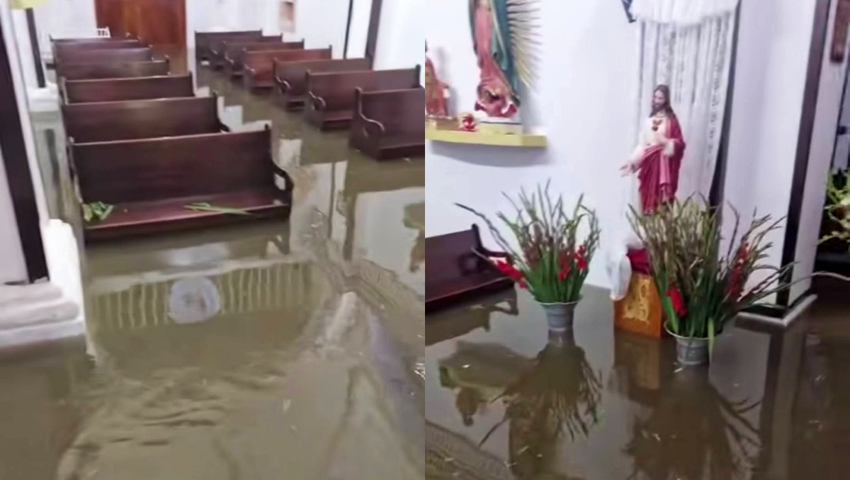 Lluvia deja iglesias bajo el agua en San Salvador El Verde, Puebla | Especial