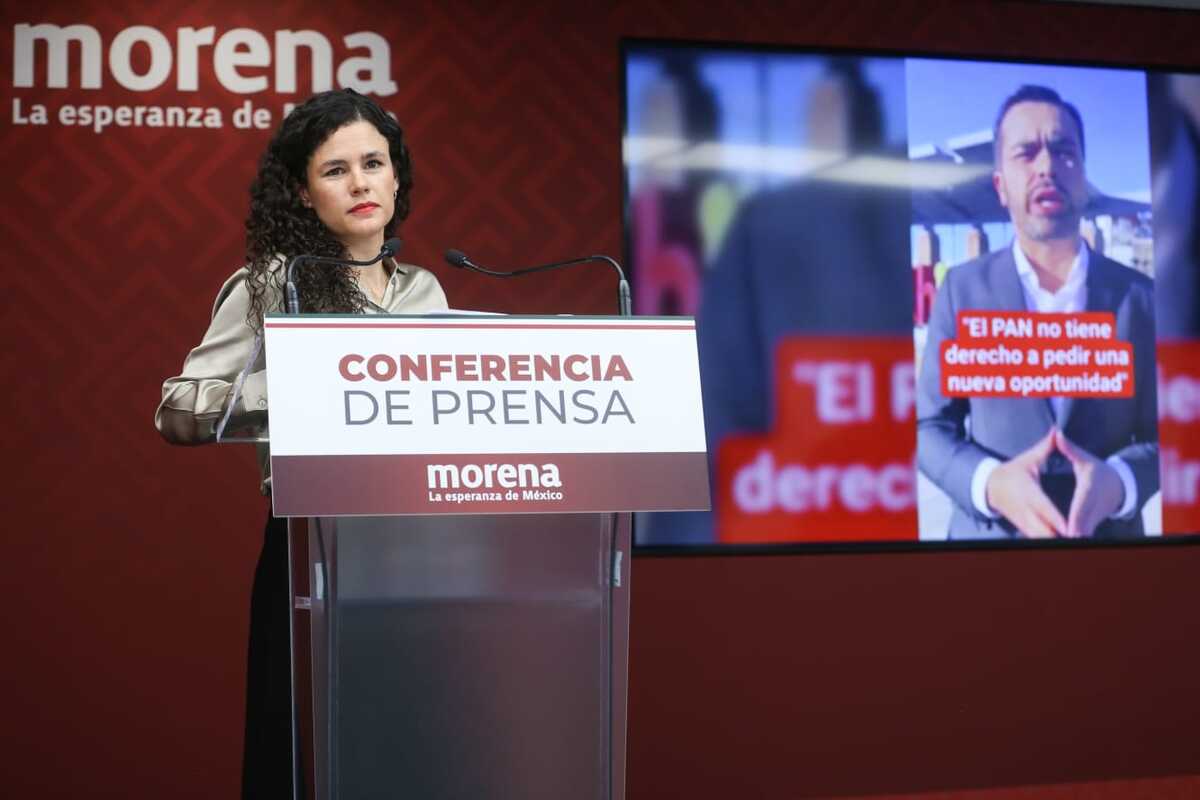 Luisa María Alcalde, líder de Morena en conferencia de prensa | Araceli López