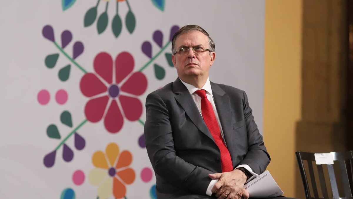 Marcelo Ebrard, titular de Economía, en la conferencia matutina de la Presidenta de México. Foto: Octavio Hoyos