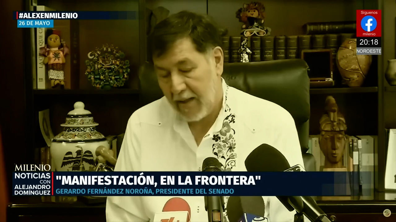 Noroña propone protesta en la frontera contra impuesto a remesas