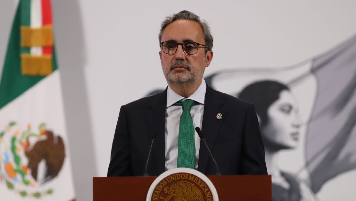 Oriol Bonaclocha, CEO de Heineken México durante la conferencia matutina de Sheinbaum. Foto: Octavio Hoyos