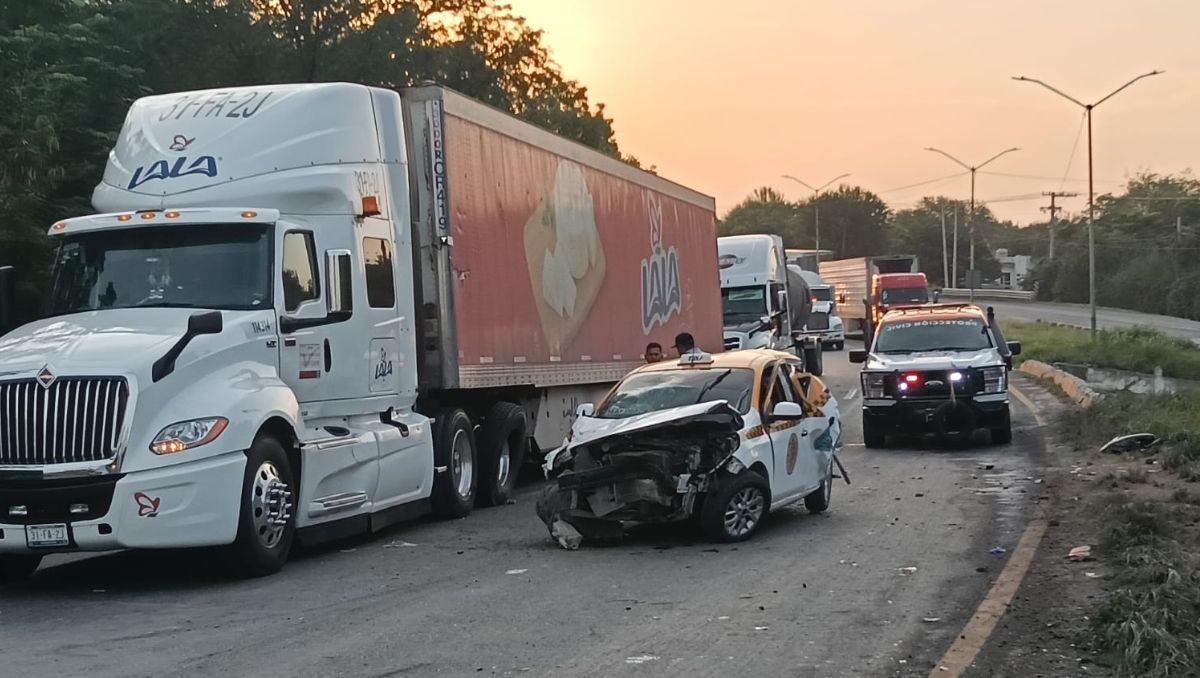 El choque múltiple se registró en el kilómetro 181 de la Carretera Nacional. / Especial