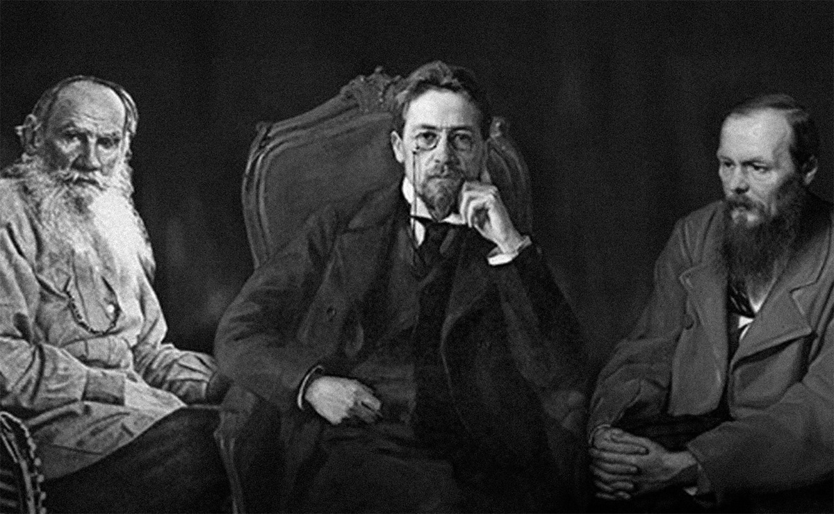 León Tolstói, Antón Chéjov y Fiódor Dostoyevski. (Especial)