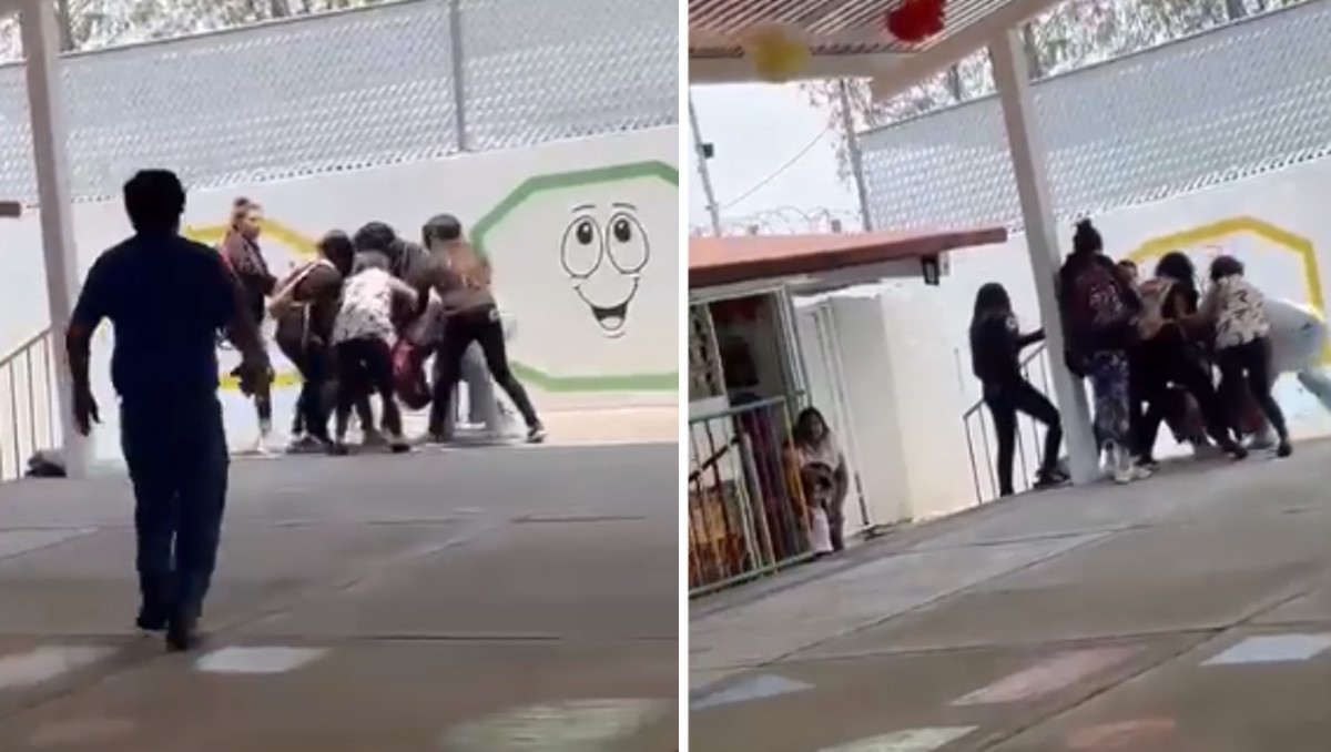Video captó el momento en que una madre agrede a una docente en el kínder Enrique Laubscher de Pachuca