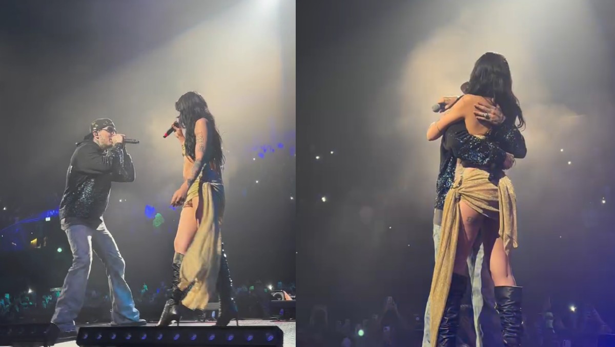 Cazzu canta con su ex novio C.R.O en el Movistar Arena. | IG: @livedaleplay