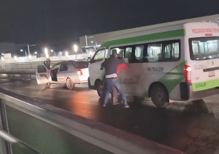 Conductor particular noquea a operador de tus autobús durante riña.