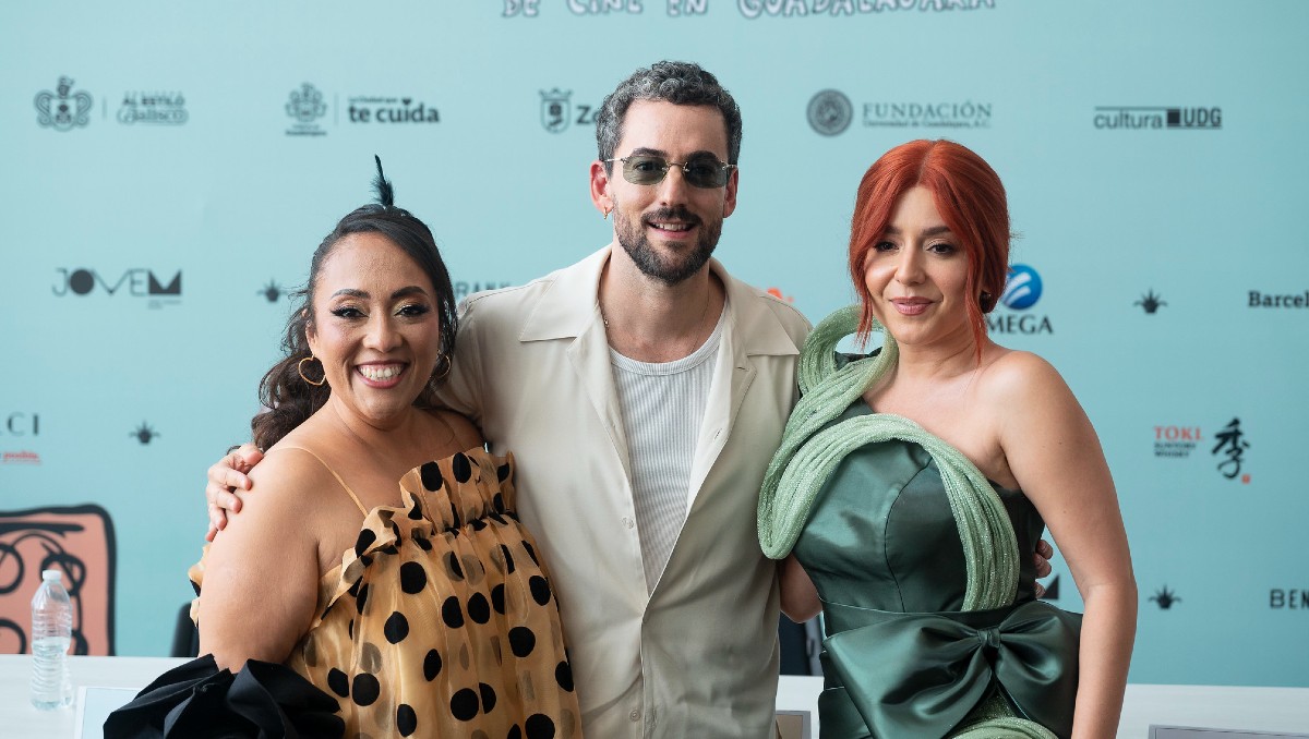 Michelle Rodríguez, Luis Gerardo Méndez y Diana Bovio (© FICG / Adrián Salazar)