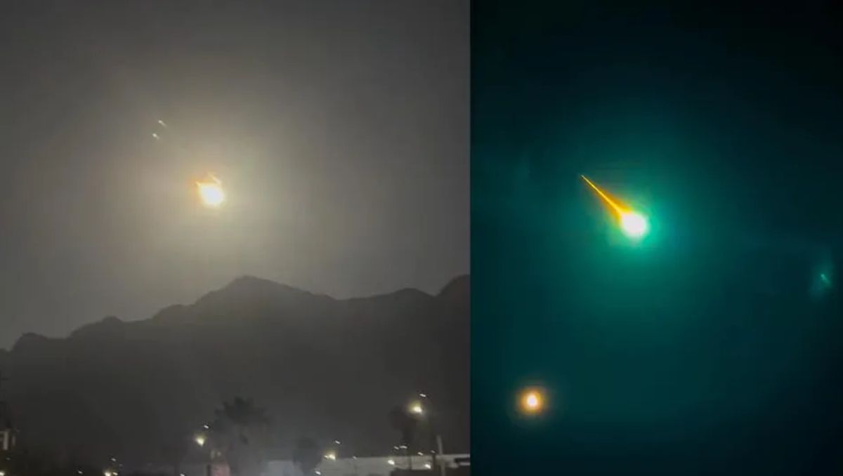 El objeto luminoso pasó por el cielo alrededor de las 02:00 horas | Especial
