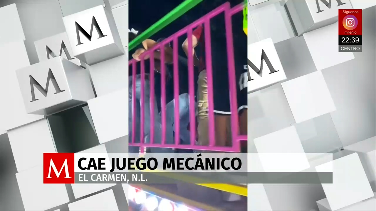 Pánico en la feria de El Carmen, Nuevo León, tras colapso de juego 'El Martillo'