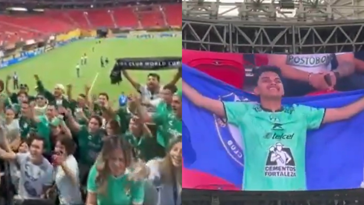 Aficionados de León asisten al Chelsea vs LAFC en el Mundial de Clubes y mandan 'mensaje' contra FIFA (Paco Vela)