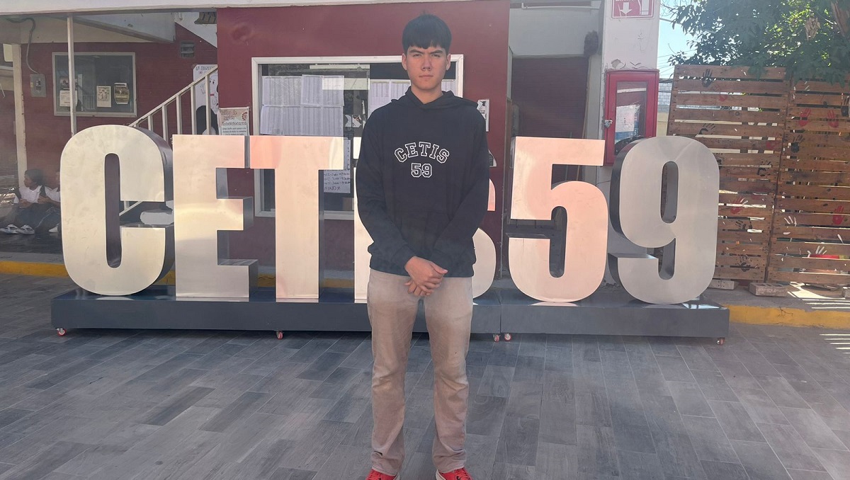 Ángel Gabriel Fernández López, alumno del CETIS 59. (cortesía)