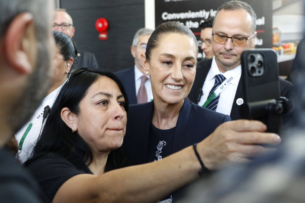 Claudia Sheinbaum sostendrá su primer encuentro en persona con Trump en el G7. | Foto: AFP