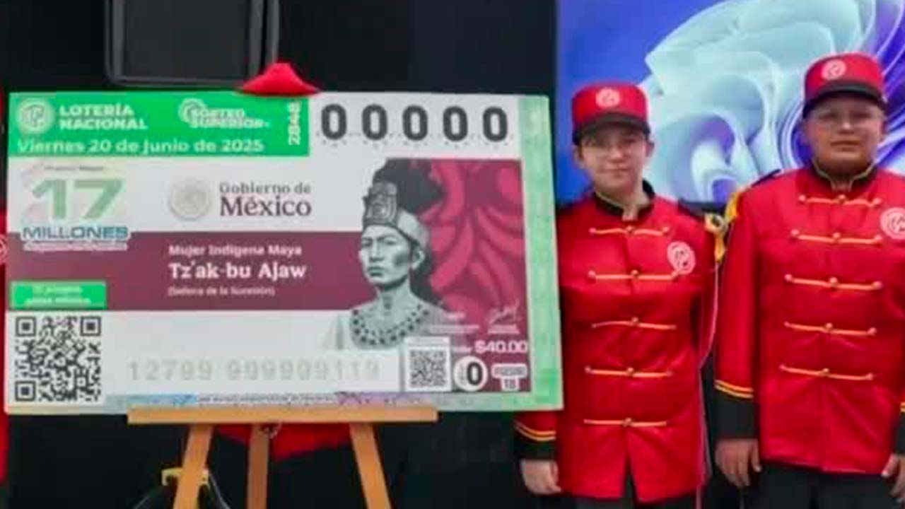 De esta manera la Lotería Nacional y Chiapas honran a la Reina Roja de Palenque